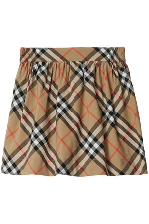 gonna in cotone marrone BURBERRY KIDS | 8096413B9368